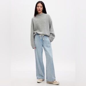 GAP High Rise Wide-Leg Pull-On Jeans